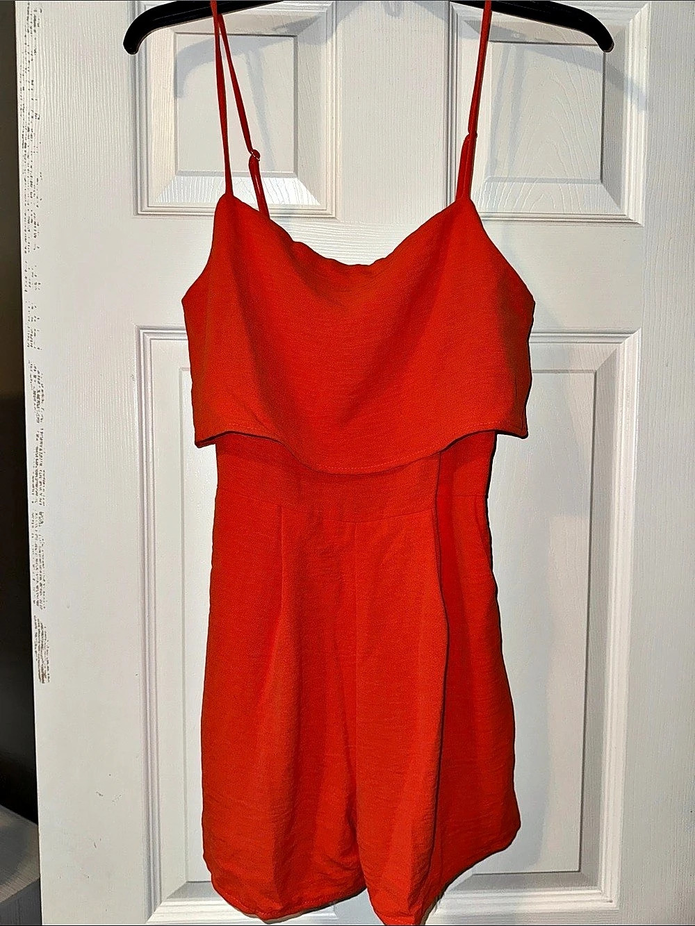 Gilli Orange Strappy Romper NWT